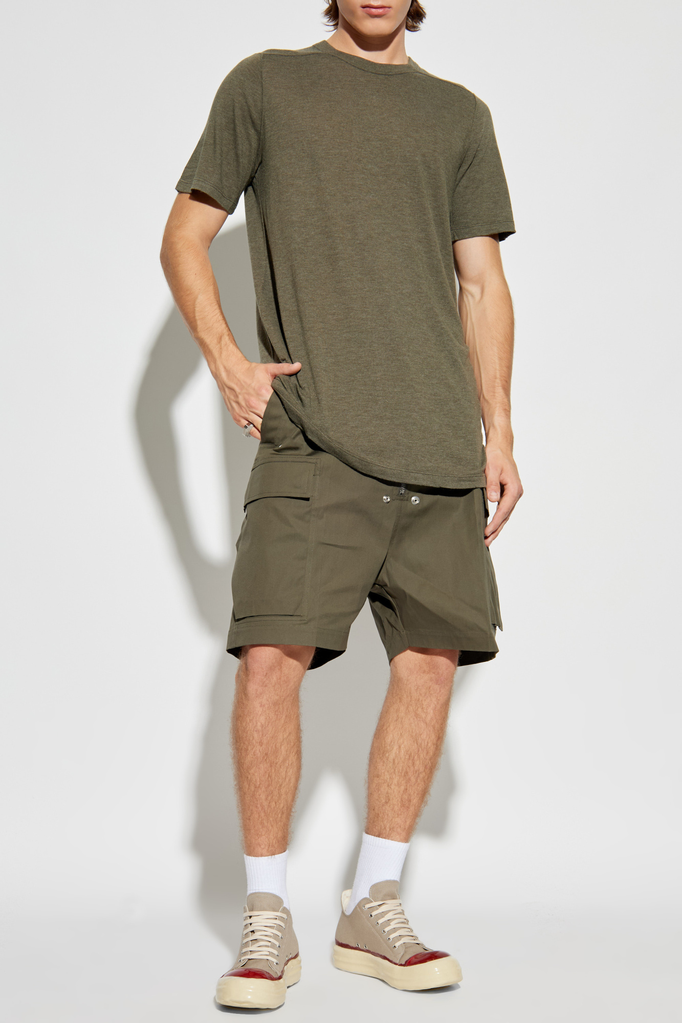 Tシャツ・カットソー Rick Owens Ribbed viscose and wool T-shirt Brown Long Sleeve T-shirt Rick Owens - Vitkac Canada